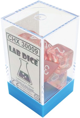 Chessex Nebula Red w Silver Luminary Set of 7 Dice CHX30009 Chessex Nebula Red w Silver Luminary Set of 7 Dice CHX30009