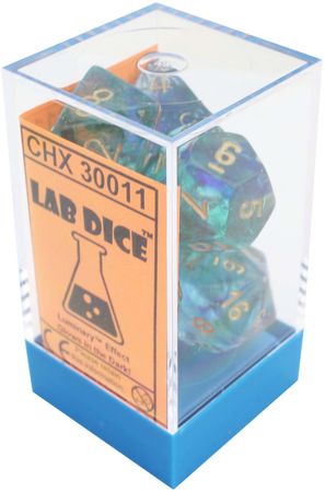 Chessex Nebula Oceanic w Gold Luminary Set of 7 Dice CHX30011 Chessex Dice Supplies Chessex Nebula Oceanic w Gold Luminary Set of 7 Dice CHX30011 Chessex Dice Supplies
