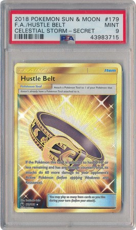 Pokemon Secret Rare 179//168 Hustle Belt SM Celestial Storm