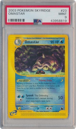Omastar 23 144 PSA Mint 9 Rare Skyridge 8819 Skyridge Singles Omastar 23 144 PSA Mint 9 Rare Skyridge 8819 Skyridge Singles