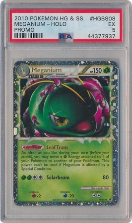 Meganium Prime HGSS08 PSA EX 5 Ultra Rare HGSS Promo 7937 Pokemon Heart Gold Soul Silver Promos Meganium Prime HGSS08 PSA EX 5 Ultra Rare HGSS Promo 7937 Pokemon Heart Gold Soul Silver Promos