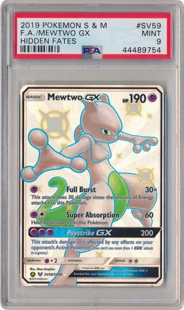 Shiny Mewtwo Gx Sv59 Sv94 Hidden Fates Pokemon Card Losse Kaarten Verzamelingen