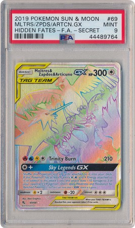 Moltres /& Zapdos /& Articuno GX 69//68 Hyper Secret Rare