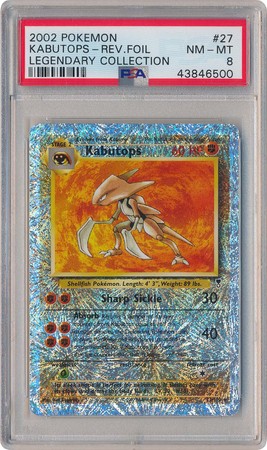 Kabutops 27 110 PSA NM MT 8 Rare Reverse Holo Legendary Collection 6500 Legendary Collection Reverse Holo Singles Kabutops 27 110 PSA NM MT 8 Rare Reverse Holo Legendary Collection 6500 Legendary Collection Reverse Holo Singles