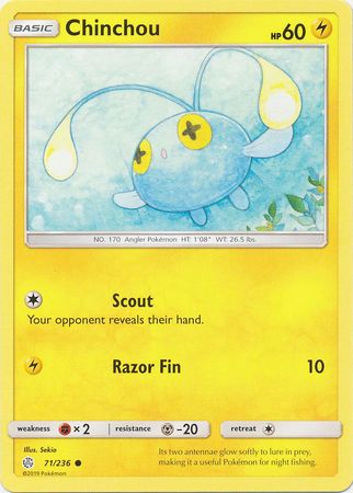 Chinchou 71 236 Common Sun Moon Cosmic Eclipse Singles Chinchou 71 236 Common Sun Moon Cosmic Eclipse Singles
