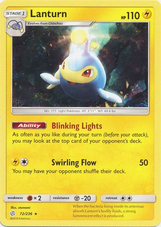 Lanturn 72 236 Rare Sun Moon Cosmic Eclipse Singles Lanturn 72 236 Rare Sun Moon Cosmic Eclipse Singles