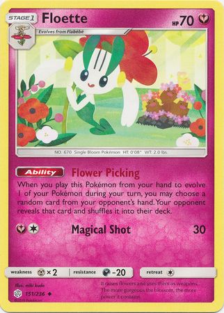 Pokémon Tcg 2x Floette #151/236 Cosmic Eclipse Uncommon Mint English Fairy