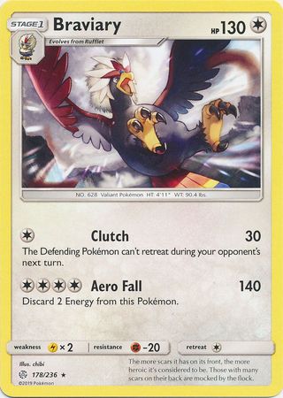 Braviary 178 236 Rare Sun Moon Cosmic Eclipse Singles Braviary 178 236 Rare Sun Moon Cosmic Eclipse Singles