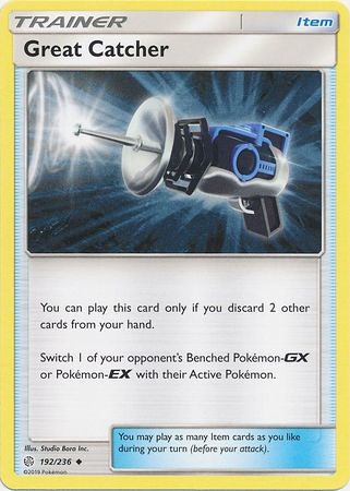 Great Catcher 192/236 Cosmic Eclipse UNCOMMON Pokemon Card NEAR MINT 