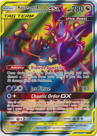 Naganadel & Guzzlord GX (Alternate Full Art) (224/236) [Sun & Moon: Co –  Pokemon Plug