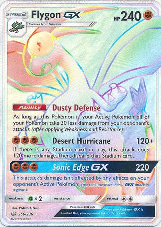 Flygon GX 256 236 Hyper Rare Sun Moon Cosmic Eclipse Singles Flygon GX 256 236 Hyper Rare Sun Moon Cosmic Eclipse Singles