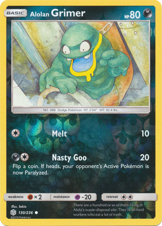 Alolan Grimer 130 236 Common Reverse Holo Sun Moon Cosmic Eclipse Reverse Holo Singles Alolan Grimer 130 236 Common Reverse Holo Sun Moon Cosmic Eclipse Reverse Holo Singles