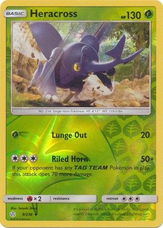 Heracross 9 236 Uncommon Reverse Holo Sun Moon Cosmic Eclipse Reverse Holo Singles Heracross 9 236 Uncommon Reverse Holo Sun Moon Cosmic Eclipse Reverse Holo Singles