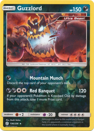 Guzzlord 136 236 Holo Rare Reverse Holo Guzzlord 136 236 Holo Rare Reverse Holo