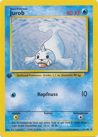 Jurob Seel 41 102 Uncommon 1st Edition Base Set German Other Non English Pokemon Singles Jurob Seel 41 102 Uncommon 1st Edition Base Set German Other Non English Pokemon Singles