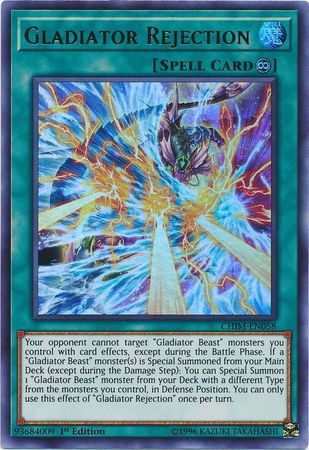 Gladiator Rejection CHIM EN058 Ultra Rare 1st Edition Chaos Impact 1st Edition Singles Gladiator Rejection CHIM EN058 Ultra Rare 1st Edition Chaos Impact 1st Edition Singles