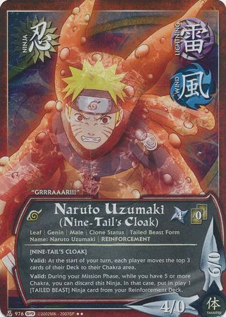 Naruto Uzumaki Nine Tail s Cloak 976 Rare Foil Naruto Path of Pain Naruto Uzumaki Nine Tail s Cloak 976 Rare Foil Naruto Path of Pain