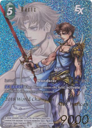 Final Fantasy BARTZ card (foil card) 2018 World Champion