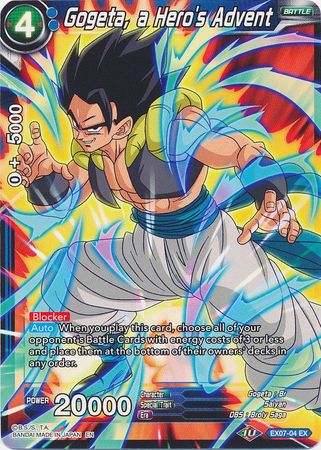 Gogeta a Hero s Advent EX07 04 Expansion Rare Gogeta a Hero s Advent EX07 04 Expansion Rare