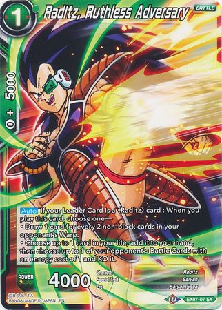 Raditz Ruthless Adversary EX07 07 Expansion Rare Raditz Ruthless Adversary EX07 07 Expansion Rare