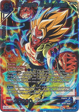 SS Gogeta All Out Assault EX08 04 Foil Expansion Rare Dragon Ball Super Magnificent Collection Forsaken Warrior EX08 SS Gogeta All Out Assault EX08 04 Foil Expansion Rare Dragon Ball Super Magnificent Collection Forsaken Warrior EX08