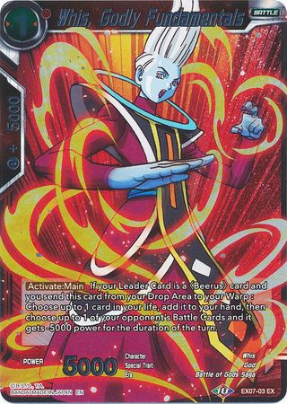 Whis Godly Fundamentals EX07 03 Foil Expansion Rare Whis Godly Fundamentals EX07 03 Foil Expansion Rare