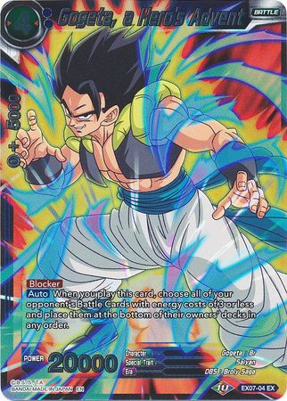 Gogeta a Hero s Advent EX07 04 Foil Expansion Rare Gogeta a Hero s Advent EX07 04 Foil Expansion Rare