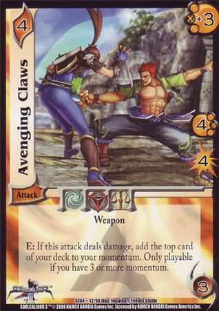 Avenging Claws SC04 42 UFS SC04 Blades of Fury Singles Avenging Claws SC04 42 UFS SC04 Blades of Fury Singles