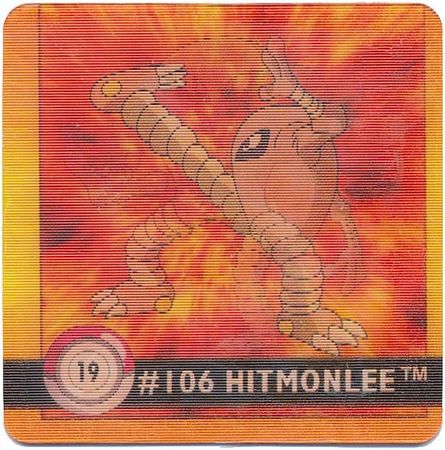 19 106 Hitmonlee 1998 Pokemon Flipz Artbox Premier Edition 19 106 Hitmonlee 1998 Pokemon Flipz Artbox Premier Edition