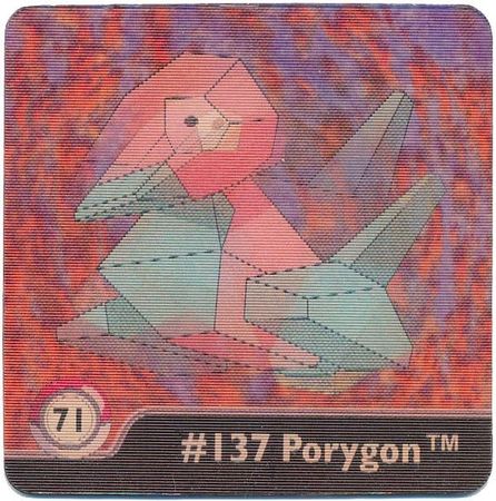 71 137 Porygon 1998 Pokemon Flipz Artbox Series One Pokemon Flipz Artbox 71 137 Porygon 1998 Pokemon Flipz Artbox Series One Pokemon Flipz Artbox