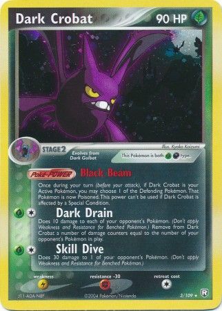 Dark Crobat 3 109 Holo Rare Dark Crobat 3 109 Holo Rare