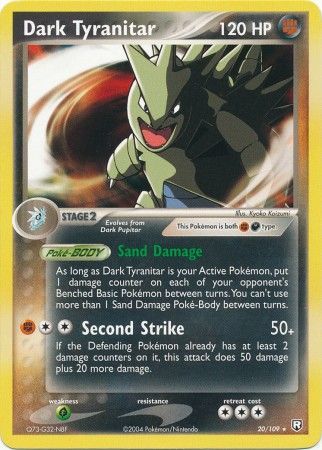 Dark Tyranitar 20 109 Rare Dark Tyranitar 20 109 Rare