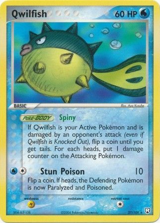 Qwilfish 27 109 Rare Ex Team Rocket Returns Singles Qwilfish 27 109 Rare Ex Team Rocket Returns Singles