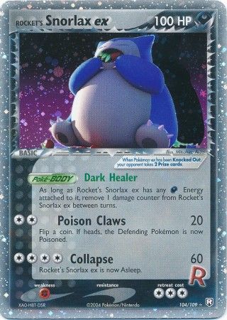 Rocket s Snorlax ex 104 109 Ultra Rare Ex Team Rocket Returns Singles Rocket s Snorlax ex 104 109 Ultra Rare Ex Team Rocket Returns Singles