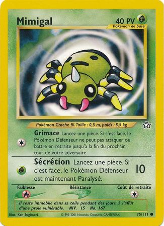 Mimigal Spinarak 75 111 Common Unlimited Neo Genesis French Other Non English Pokemon Singles Mimigal Spinarak 75 111 Common Unlimited Neo Genesis French Other Non English Pokemon Singles