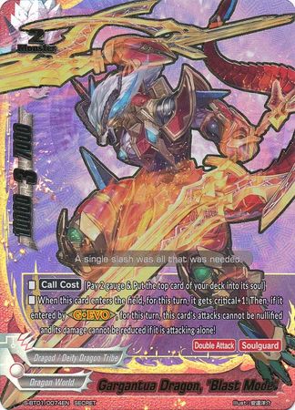 Gargantua Dragon Blast Mode S BT01 0074EN Secret Rare FCBF S Booster Set 1 Gargantua Awakened Gargantua Dragon Blast Mode S BT01 0074EN Secret Rare FCBF S Booster Set 1 Gargantua Awakened