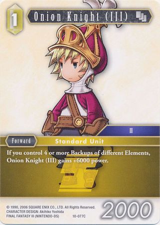 Onion Knight III Ingus 10 077C Common Opus X Collection Ancient Champions Singles Onion Knight III Ingus 10 077C Common Opus X Collection Ancient Champions Singles