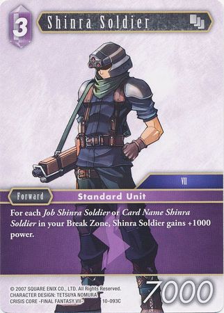 Shinra Soldier 10 093C Common Opus X Collection Ancient Champions Singles Shinra Soldier 10 093C Common Opus X Collection Ancient Champions Singles