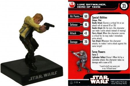 Luke Skywalker Hero of Yavin 12 Alliance and Empire Star Wars Miniatures Rare Alliance Empire Singles Luke Skywalker Hero of Yavin 12 Alliance and Empire Star Wars Miniatures Rare Alliance Empire Singles