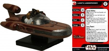 Luke s Landspeeder 13 Alliance and Empire Star Wars Miniatures Very Rare Alliance Empire Singles Luke s Landspeeder 13 Alliance and Empire Star Wars Miniatures Very Rare Alliance Empire Singles