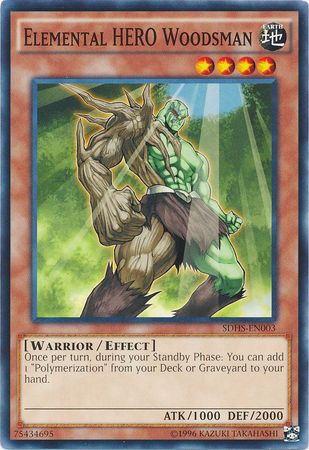 Elemental Hero Woodsman SDHS EN003 Common Unlimited Structure Deck HERO Strike Unlimited Singles Elemental Hero Woodsman SDHS EN003 Common Unlimited Structure Deck HERO Strike Unlimited Singles