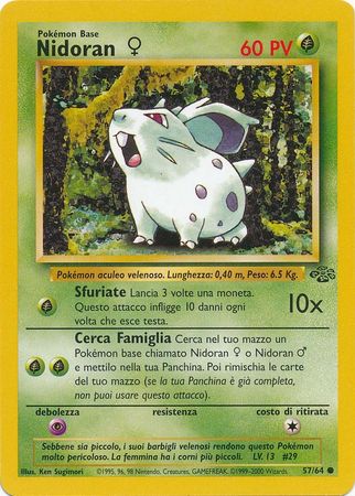 Nidoran F 57 64 Common Unlimited Jungle Italian Other Non English Pokemon Singles Nidoran F 57 64 Common Unlimited Jungle Italian Other Non English Pokemon Singles