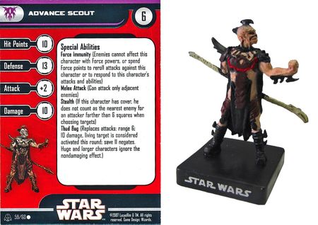 Star Wars Miniatures-Advance scout #59 Alliance and Empire 2007 