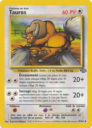 Tauros 47 64 Uncommon Unlimited Jungle French Tauros 47 64 Uncommon Unlimited Jungle French
