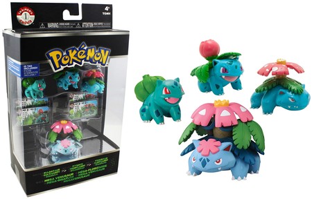 Pokemon 4-Figure Bulbasaur Evolution Collectible Figures Trainer's Cho