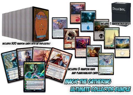 500 Magic the Gathering Cards with 5 Rares 5 Planeswalkers and Deck Box MTG 500 Magic the Gathering Cards with 5 Rares 5 Planeswalkers and Deck Box MTG
