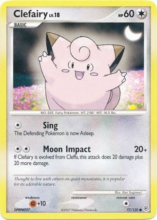 Clefairy 77 130 Common Diamond Pearl Base Set Singles Clefairy 77 130 Common Diamond Pearl Base Set Singles