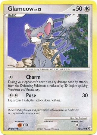 Glameow 83 130 Common Diamond Pearl Base Set Singles Glameow 83 130 Common Diamond Pearl Base Set Singles
