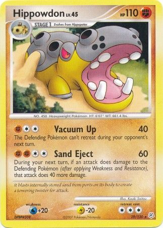 Hippowdon 29 130 Rare Diamond Pearl Base Set Singles Hippowdon 29 130 Rare Diamond Pearl Base Set Singles