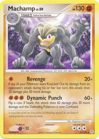 Machamp 31 130 Rare Diamond Pearl Base Set Singles Machamp 31 130 Rare Diamond Pearl Base Set Singles